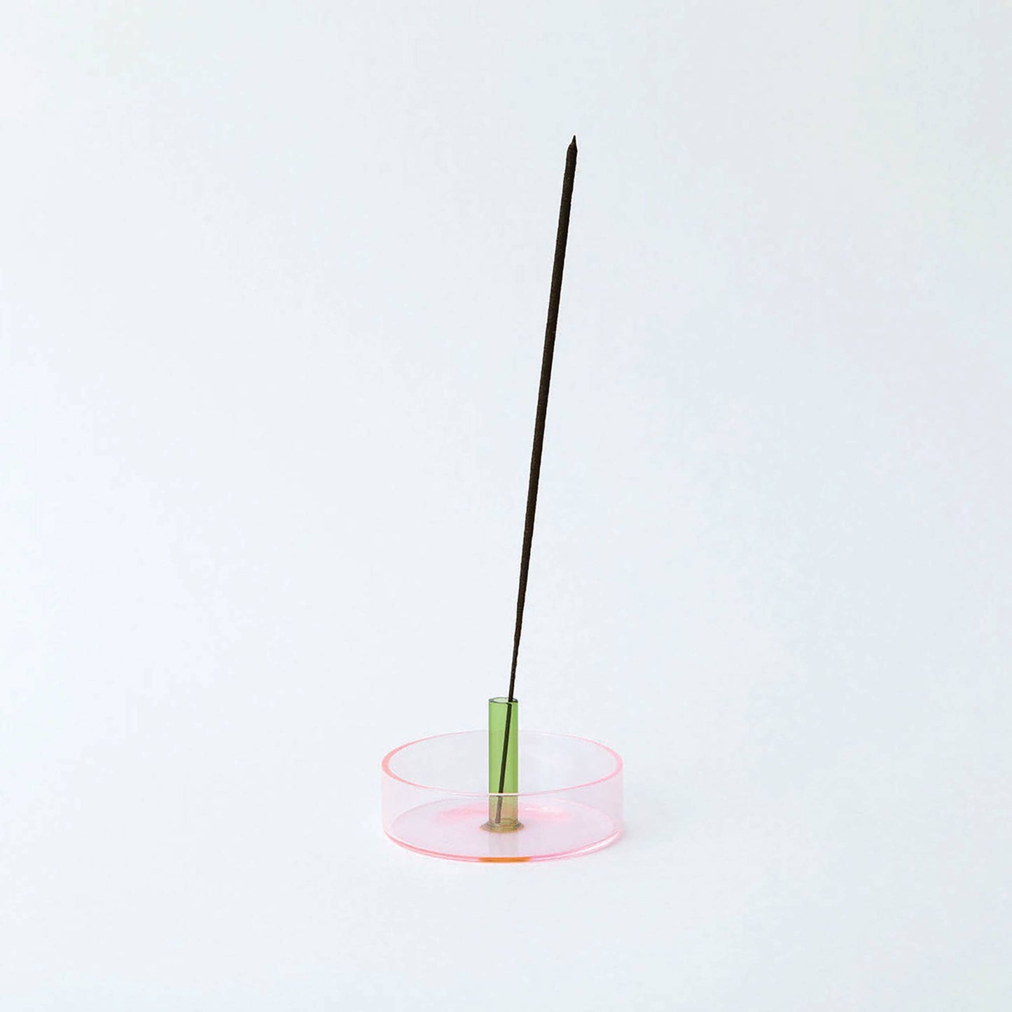 Duo Tone Glass Incense Holder - Pink & Green