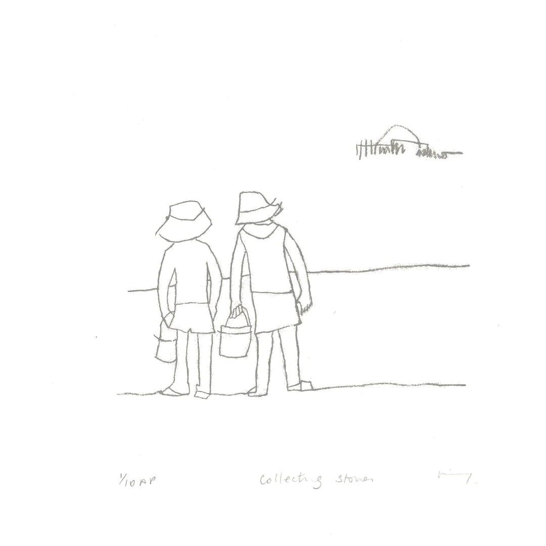 Collecting Stones Screen Print