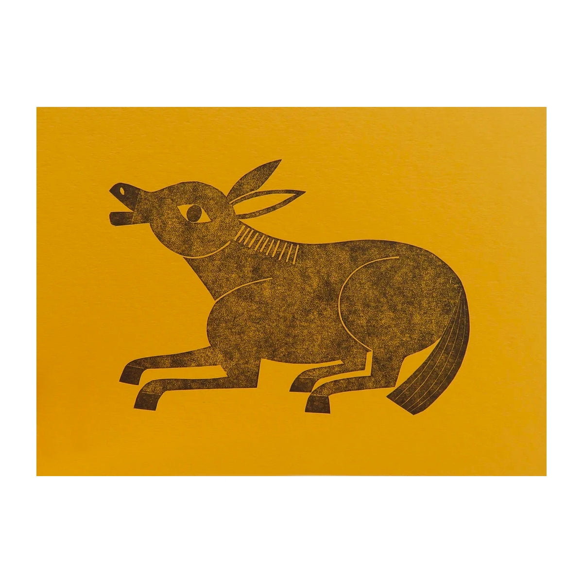 Donkey Collagraph Print