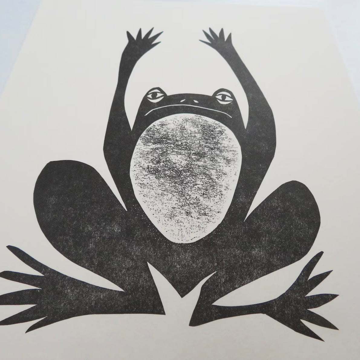Frog Collagraph Print