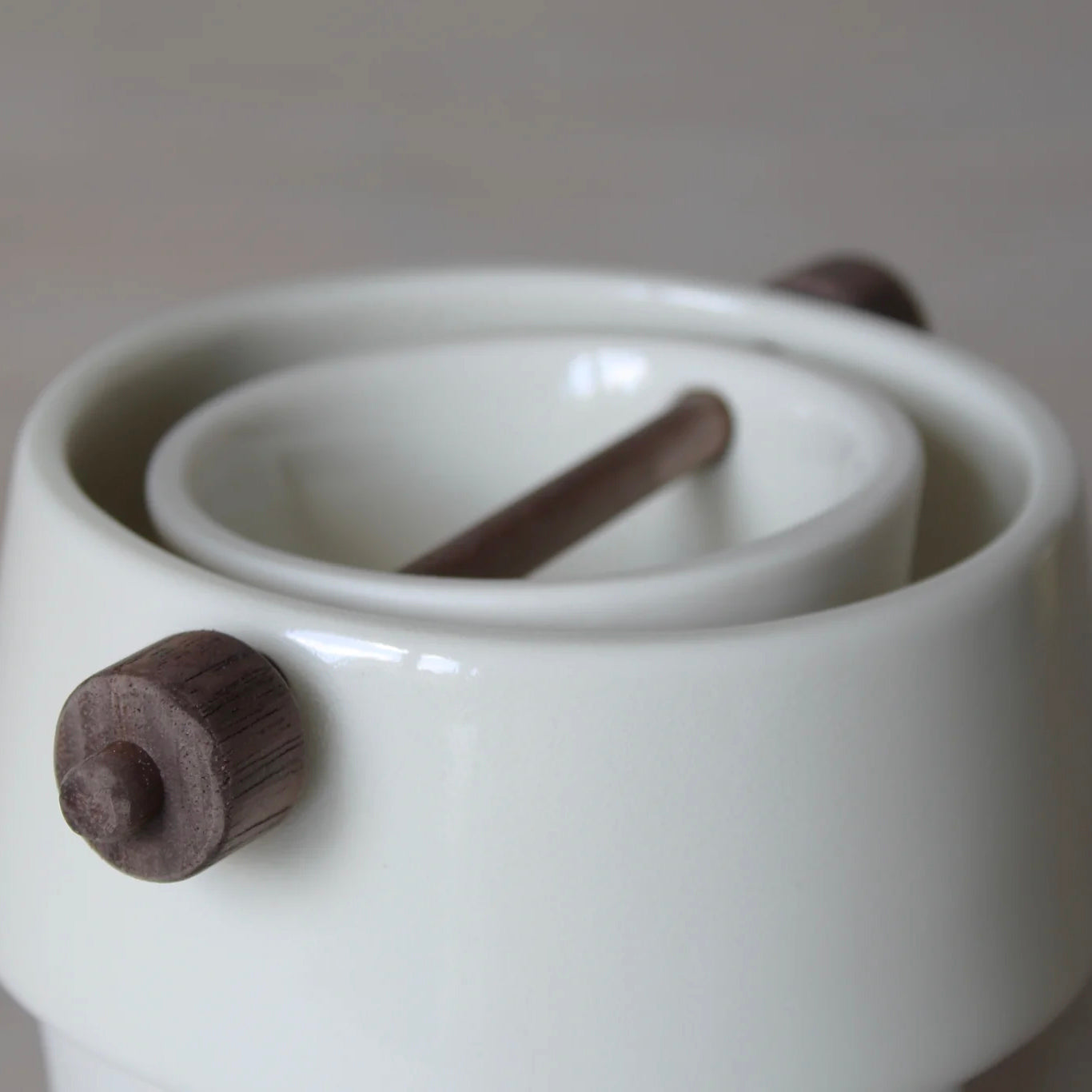 Ceramic Oil Burner in Dark Grey