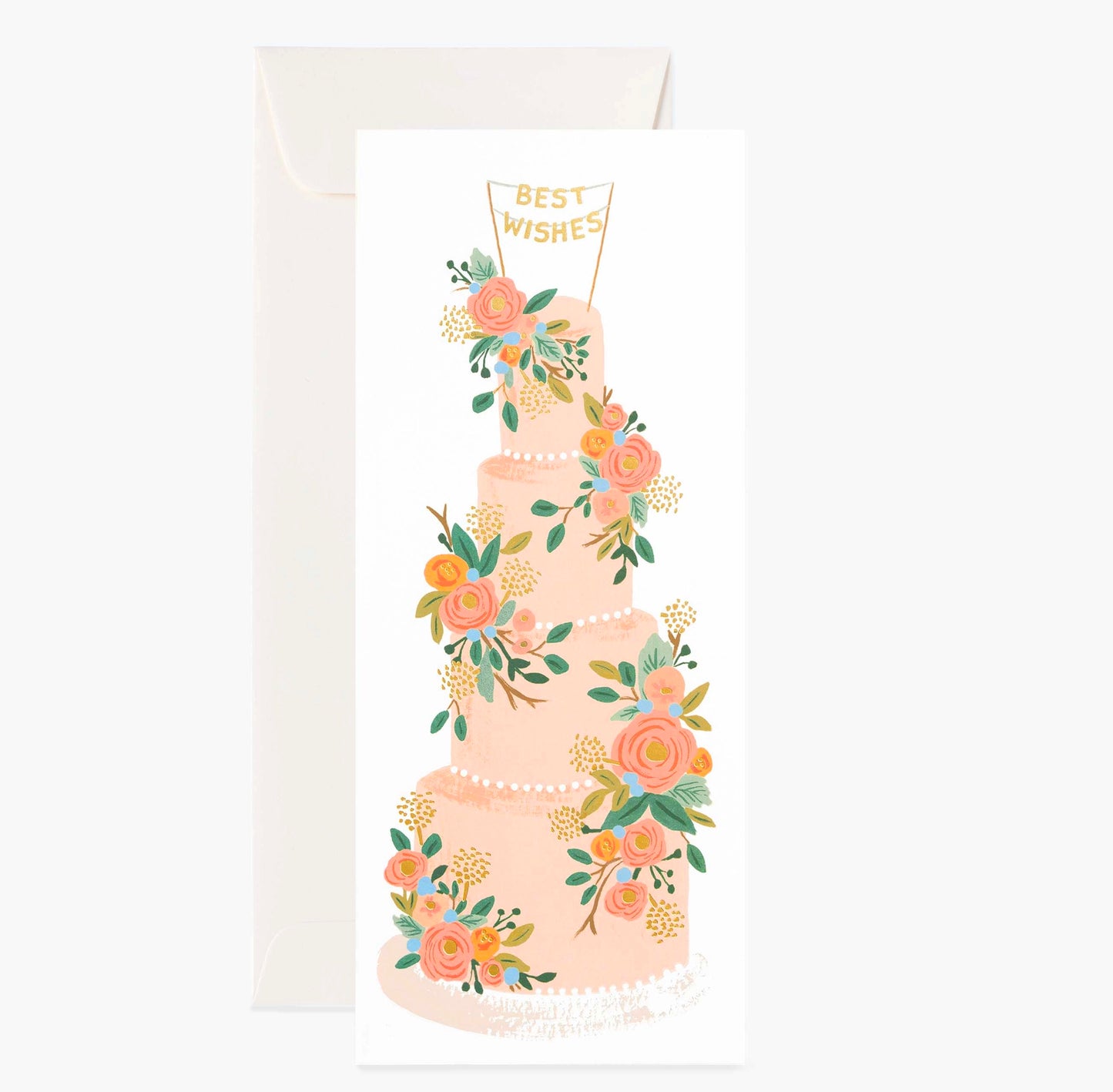 Best Wishes Wedding Cake Card