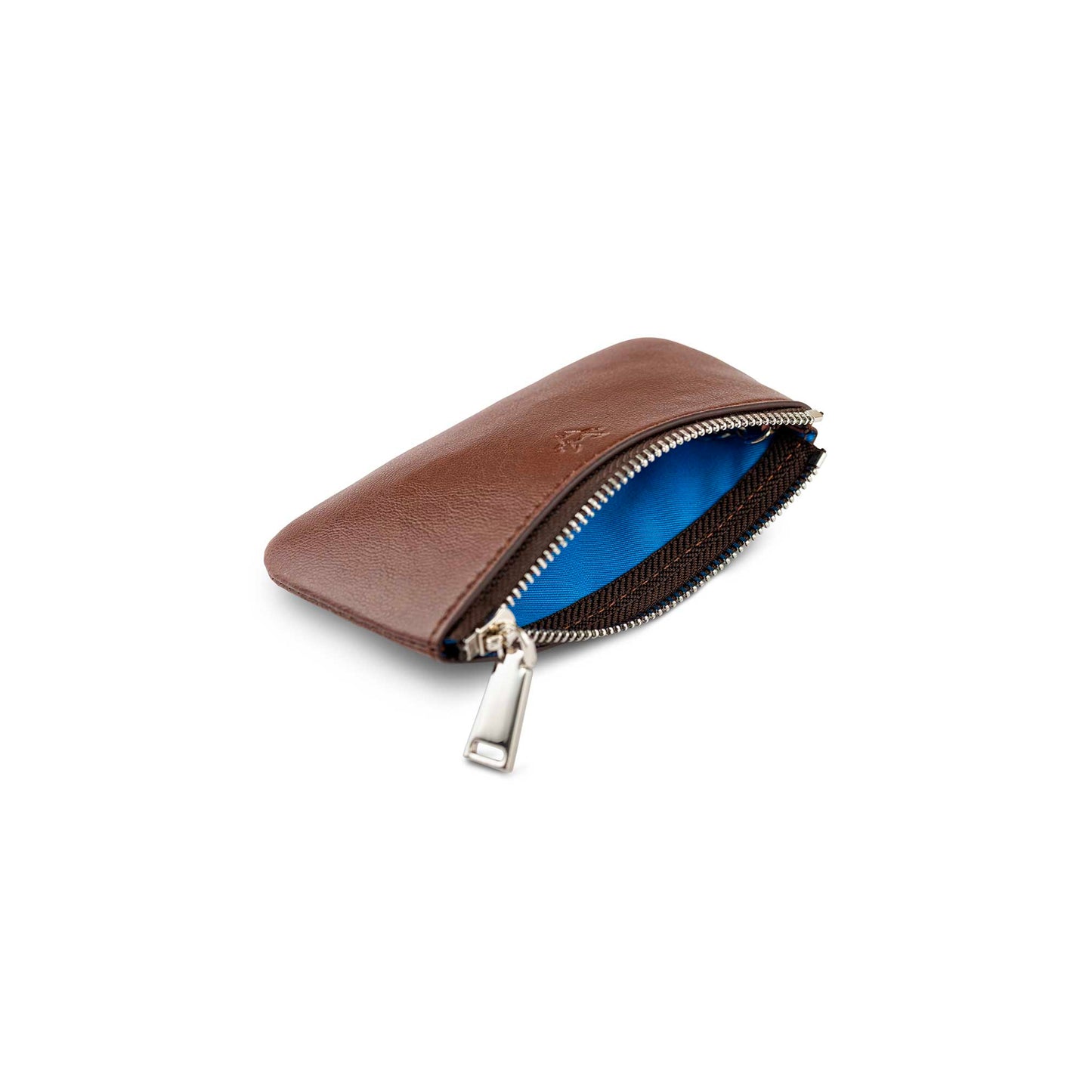 Zipped Coin Purse in Vegan Leather with Key Chain