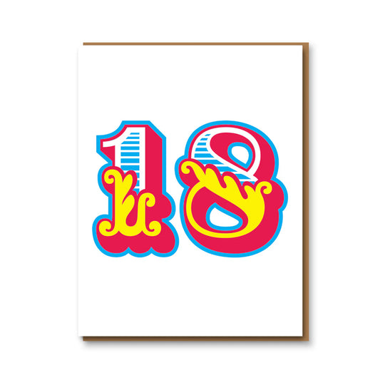 18 Big Top Birthday Card