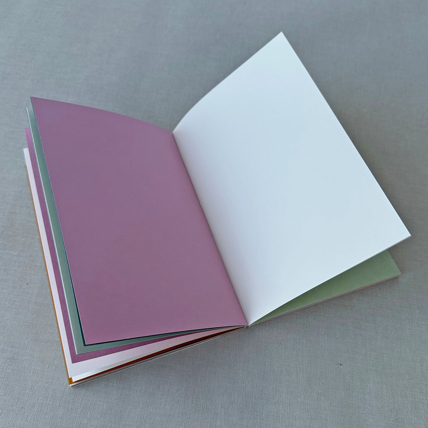 Hand Marbled Notebook in Royal Blue with Multicoloured Pages