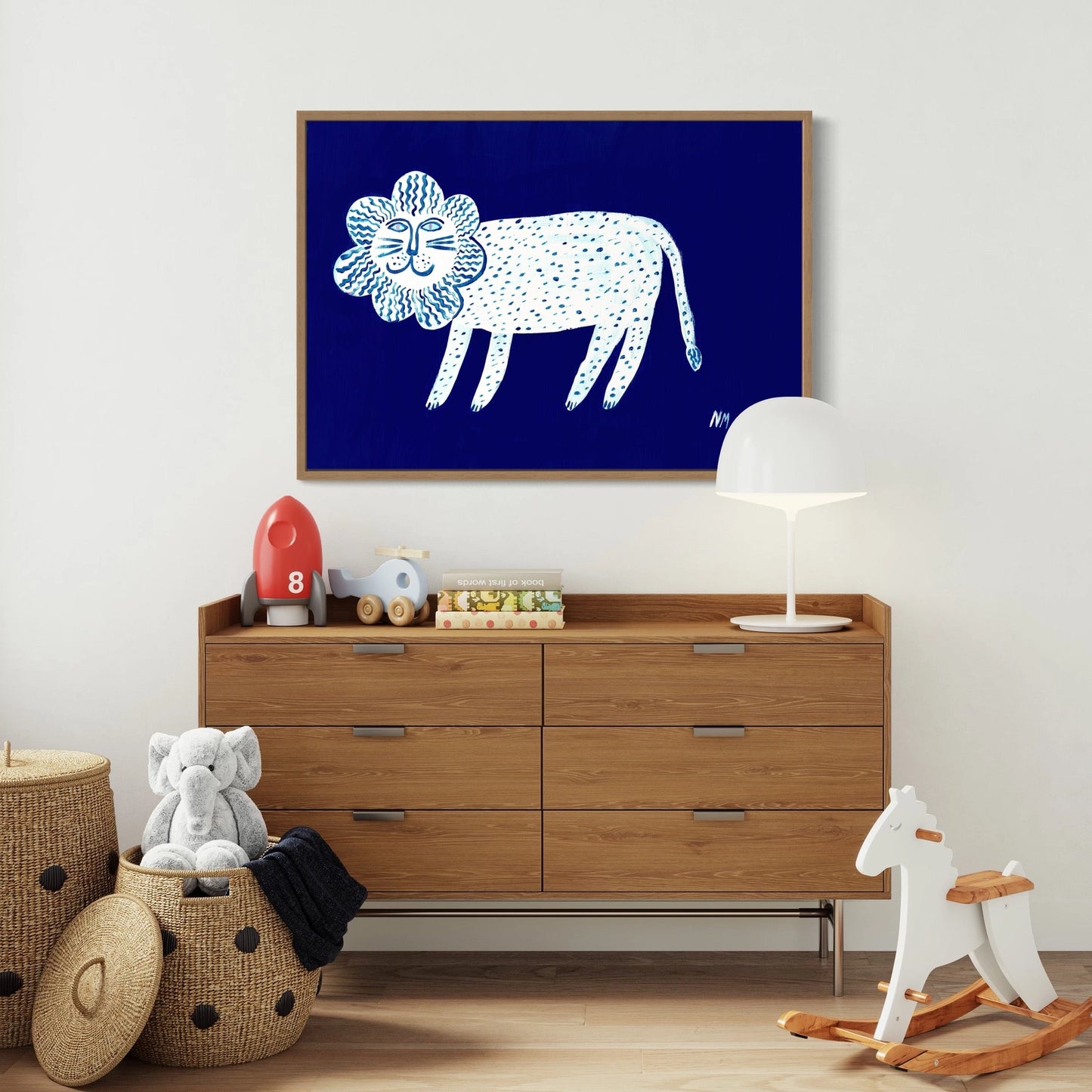 White Lion Print