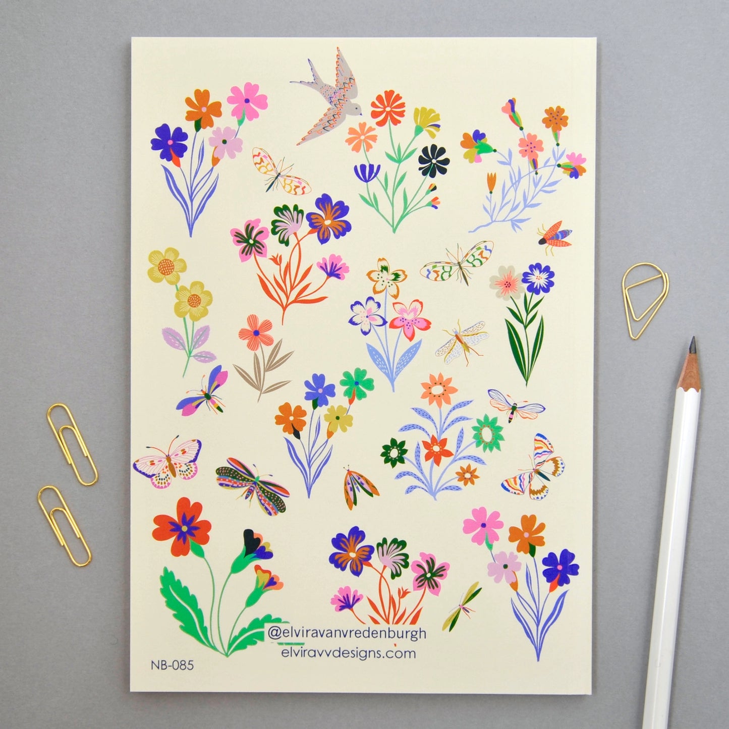 Birds & Butterflies A5 Notebook