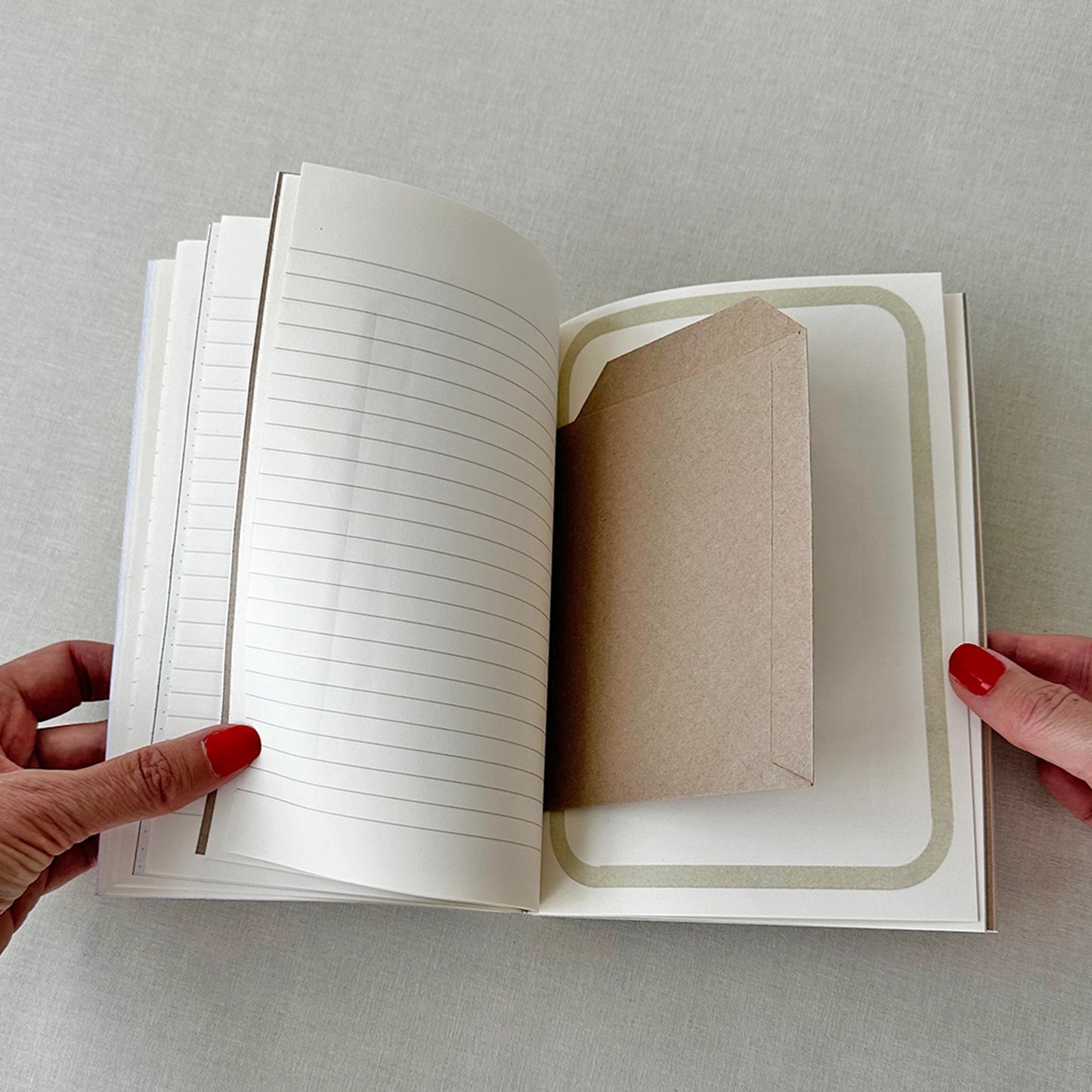 Camper Van Journal with lined, plain and dot grid pages and integrated envelopes