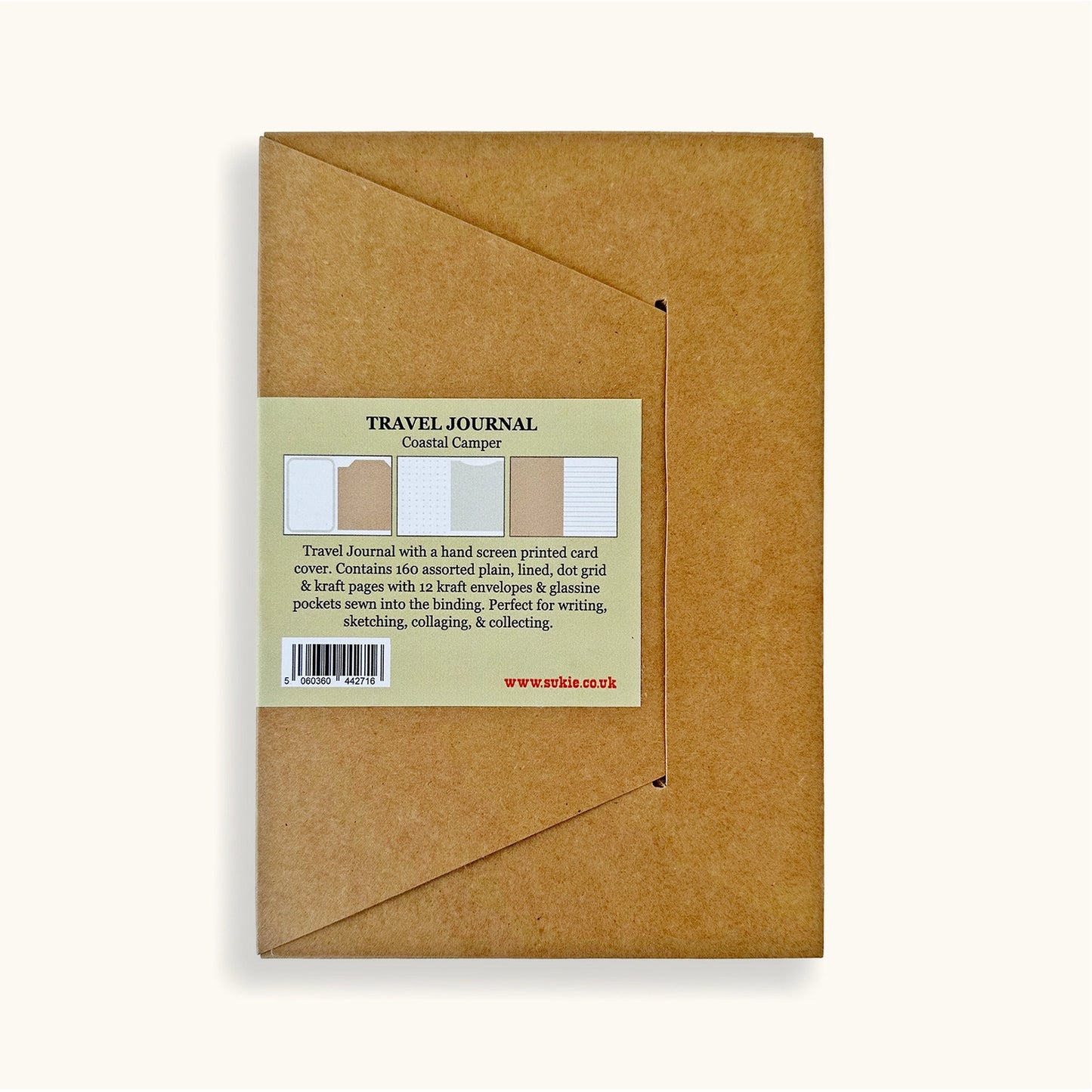 Camper Van Journal with lined, plain and dot grid pages and integrated envelopes