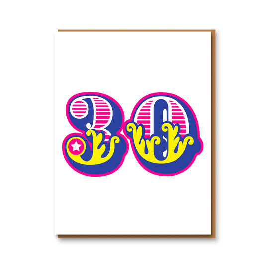 30 Big Top Birthday Card