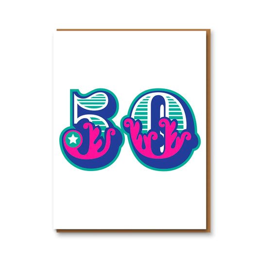 50 Big Top Birthday Card