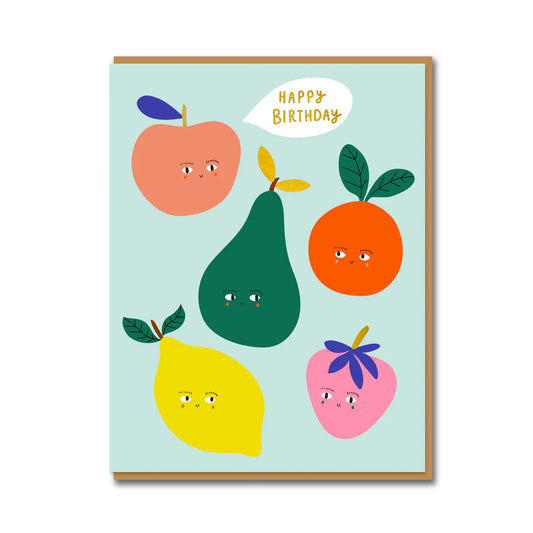 Happy Birthday Fruit Card