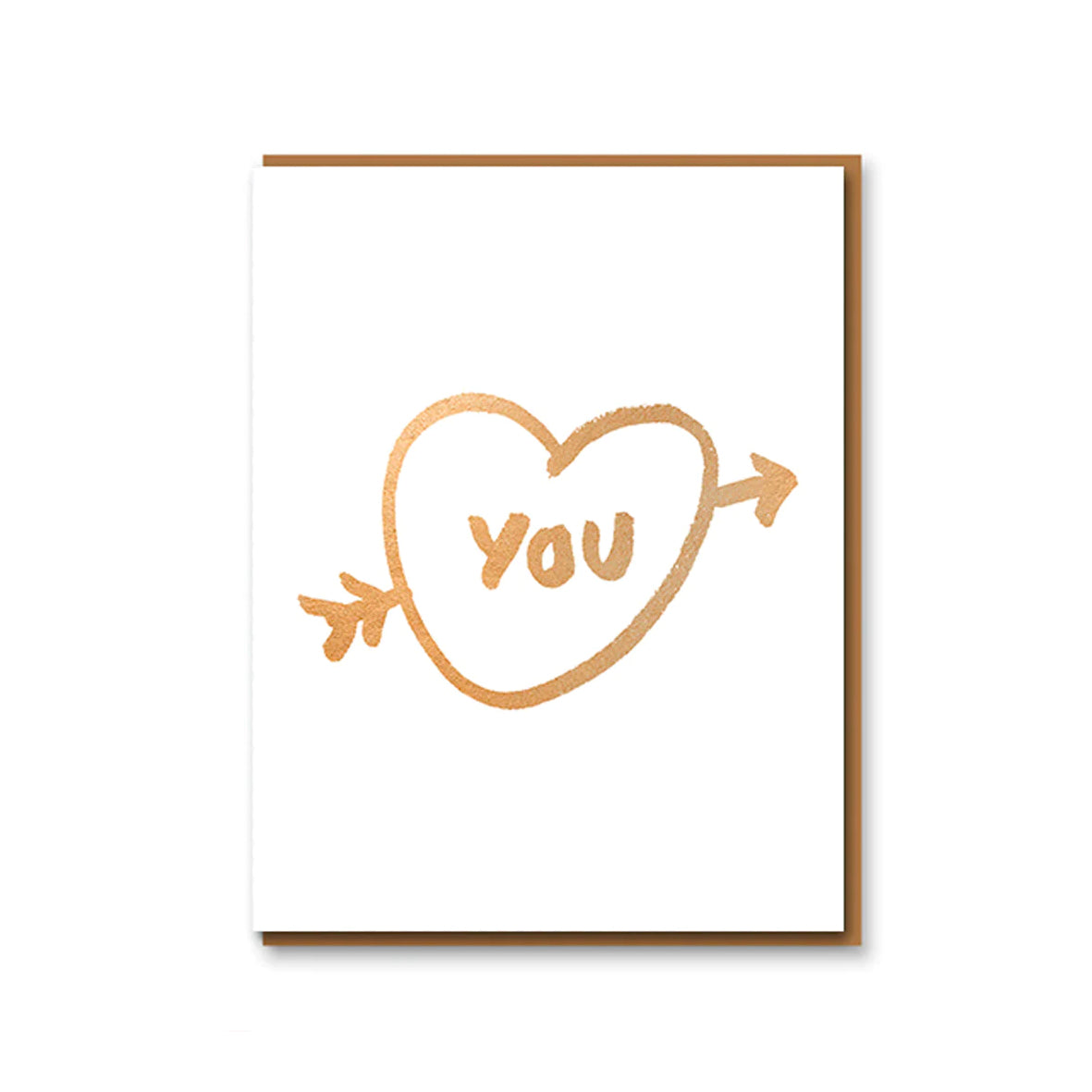 Love You Gold Heart Card