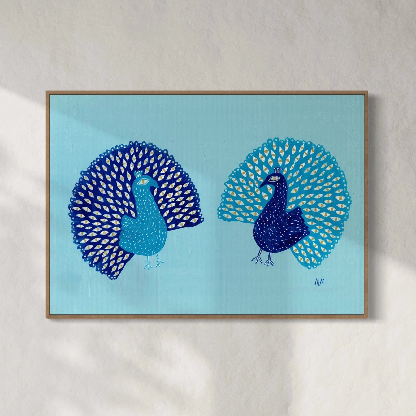 Blue Peakcock Print