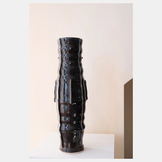 Tall Ribbed Vase #21-002