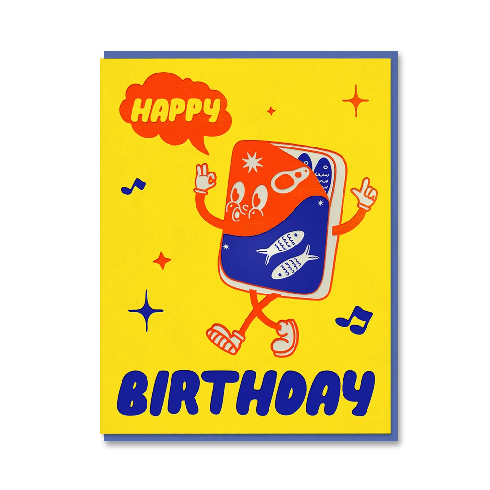 The Toonies: Tinned Fish Birthday Card