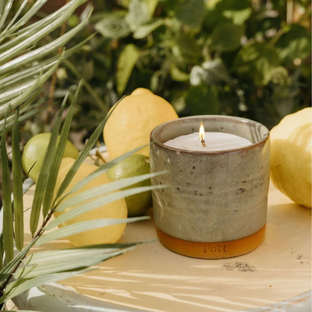 Outdoor Candle Terracotta Pott with Citronella Candle