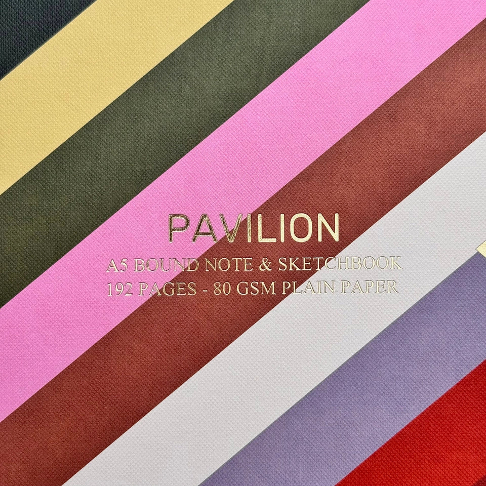 Festival Striped A5 Buckram Notebook