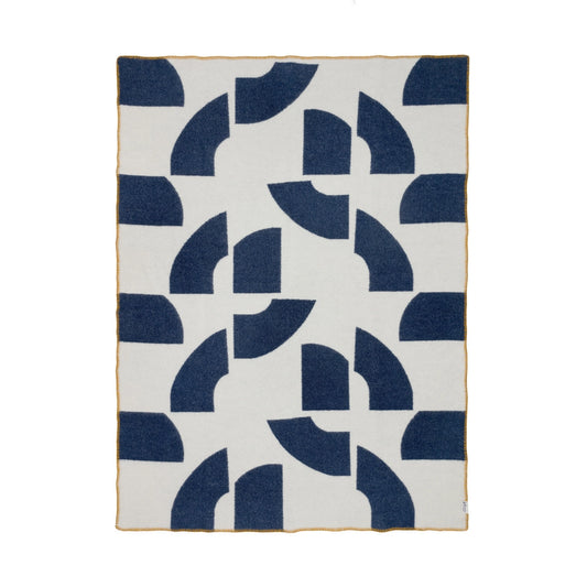 Wool Throw Blanket: Deko Navy