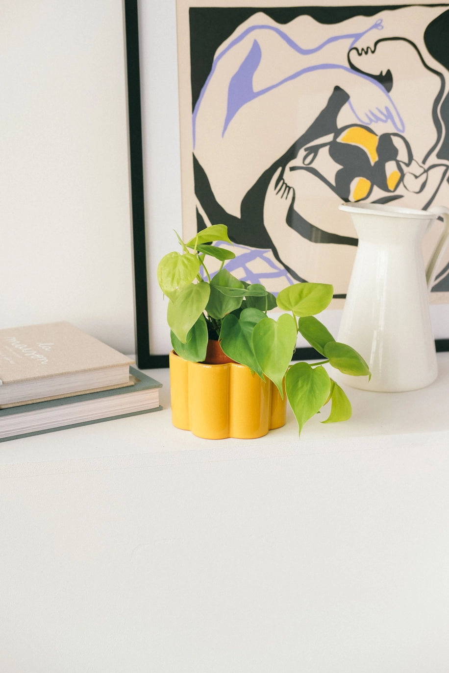 Paula - Mustard Yellow Self Watering Pot