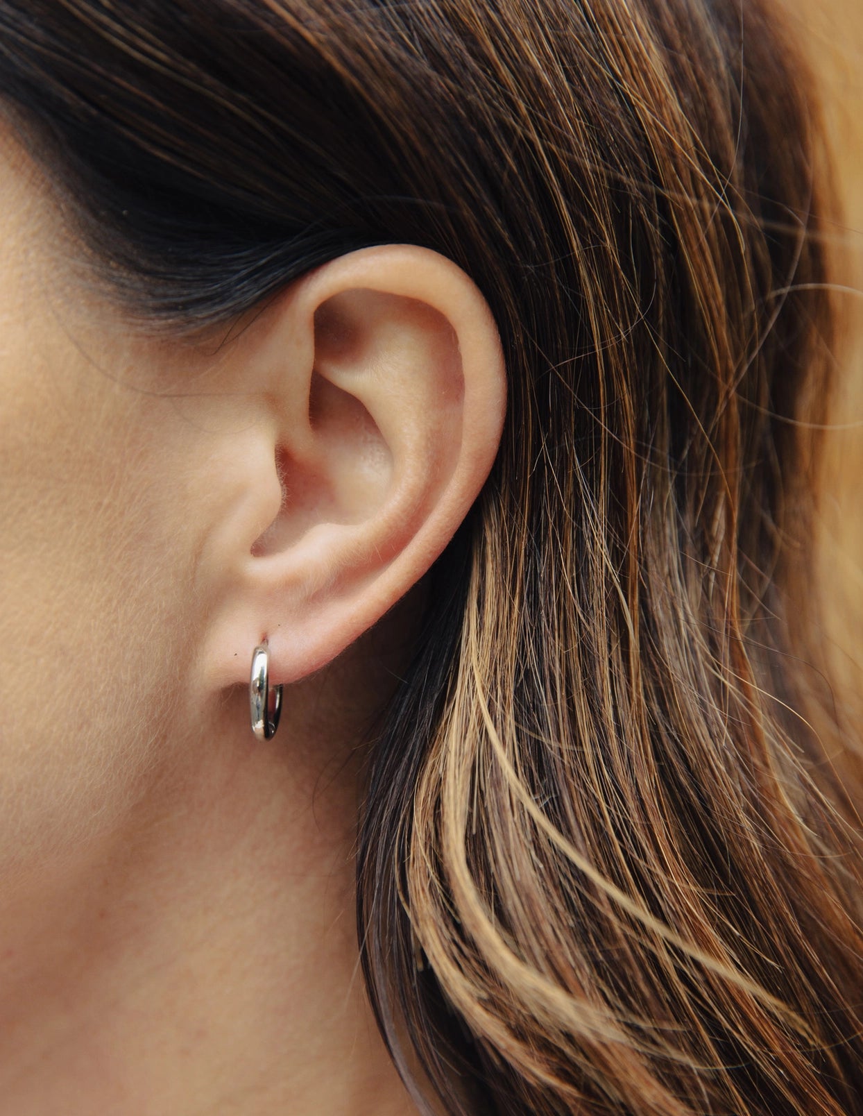 Silver Everyday Hoop Earrings - 1cm, Waterproof