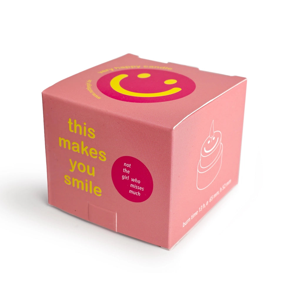Happy Candle in Neon Pink / Yellow
