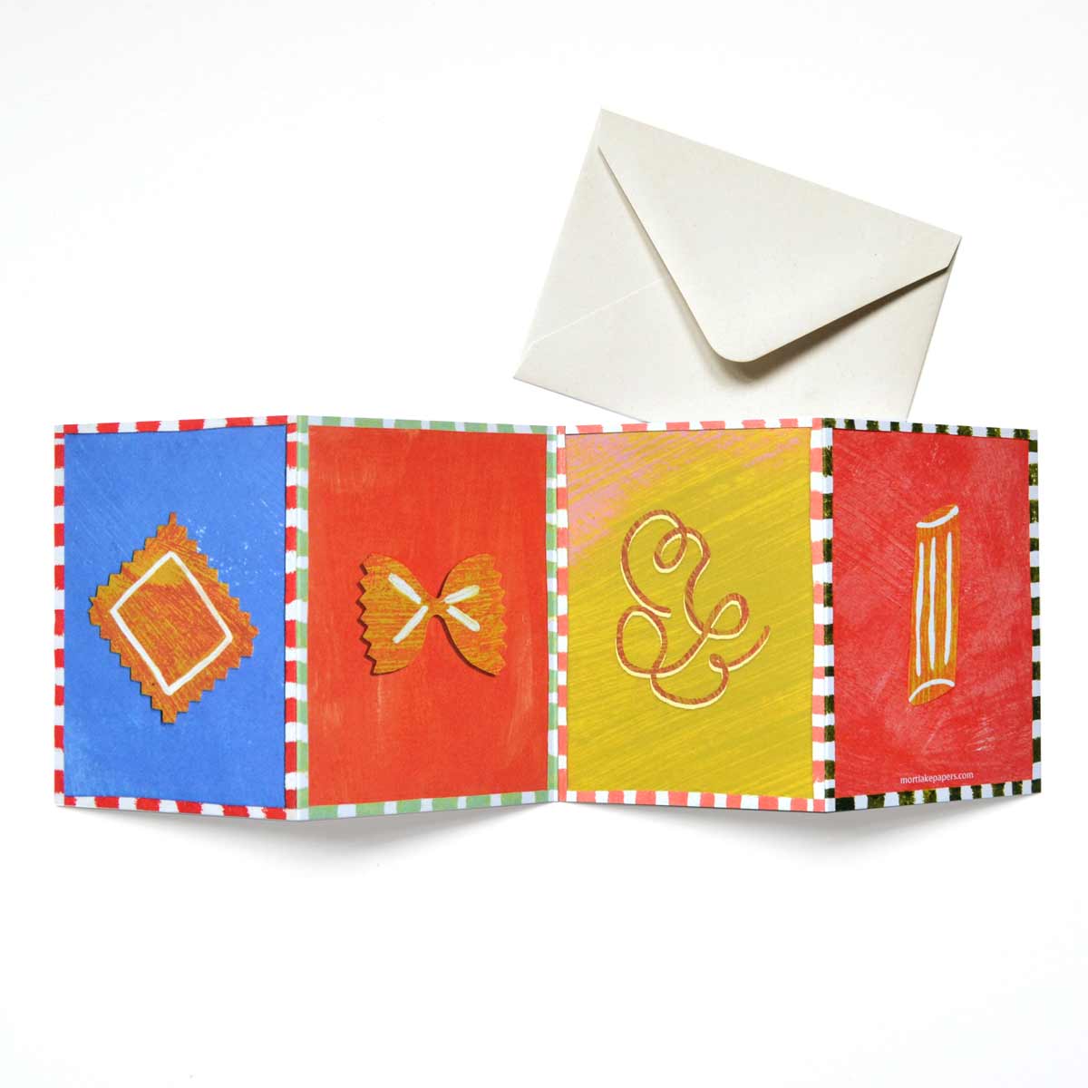 Pasta Concertina Greeting Card