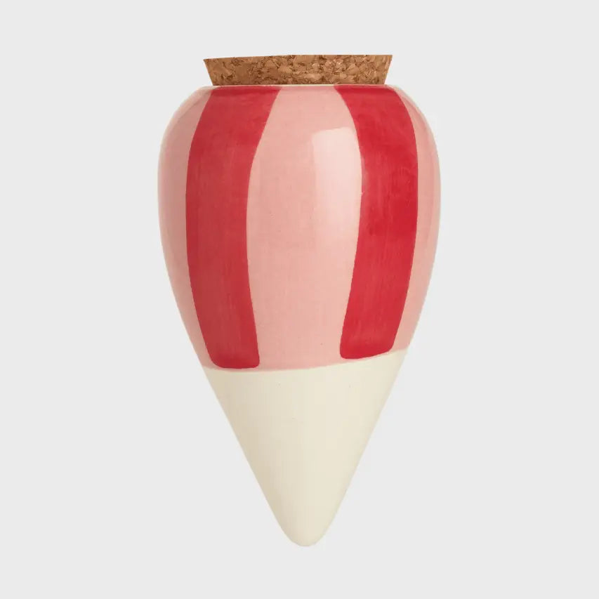 Olla - Red and Pink Stripes - Self watering for plants
