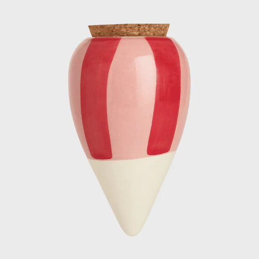 Olla - Red and Pink Stripes - Self watering for plants