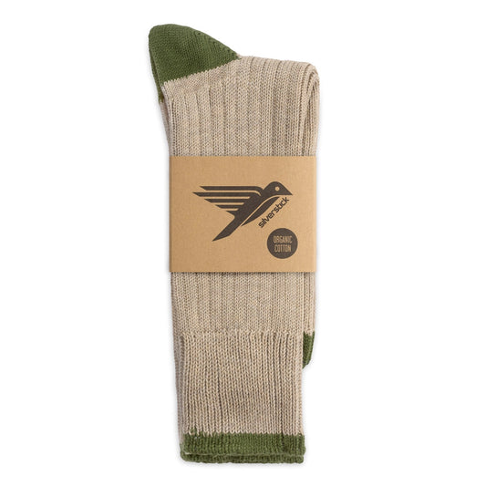 Caburn Organic Cotton Sock / Green Trim