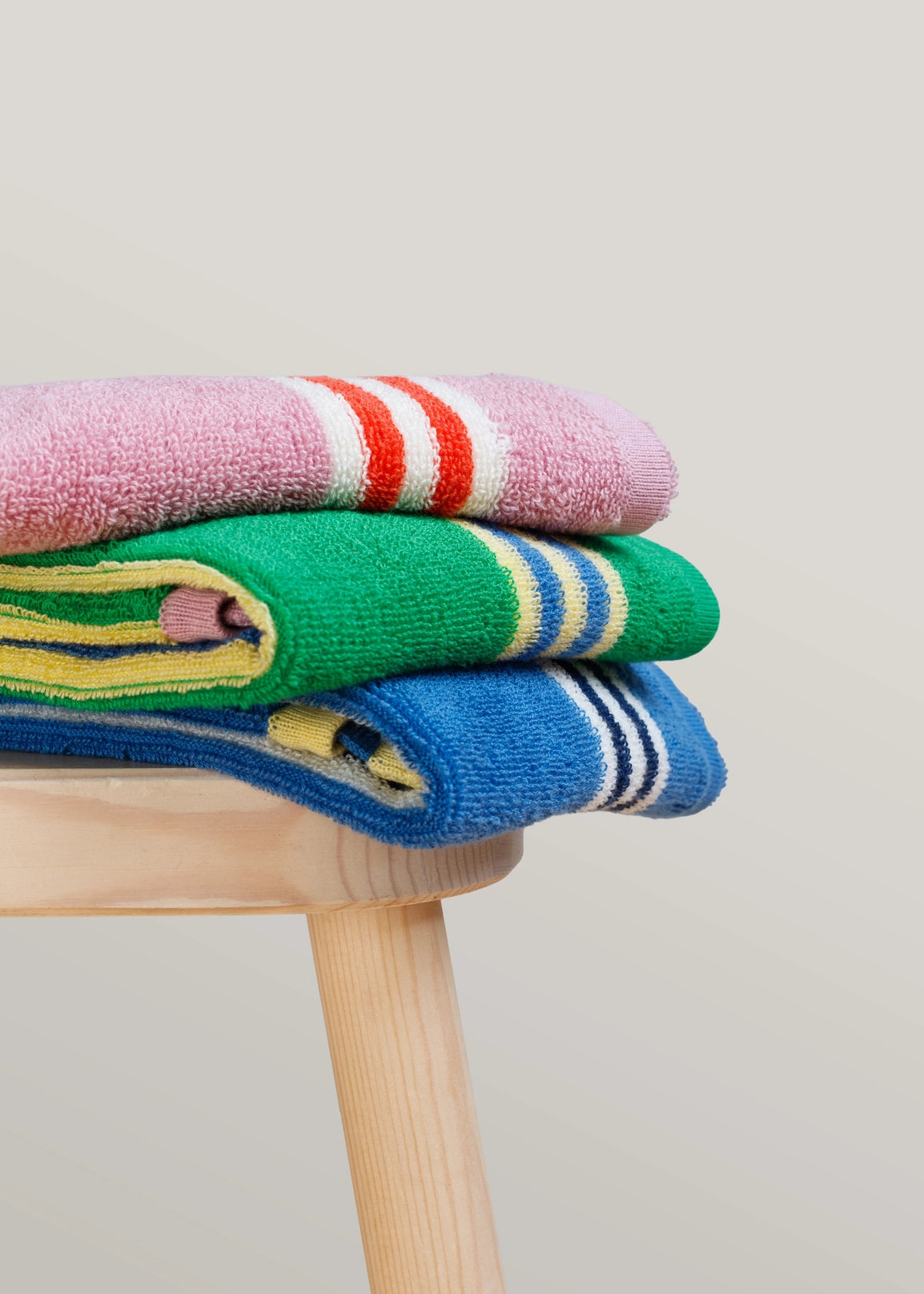 Terry Towelling Hand Towel: Cobalt Stripe