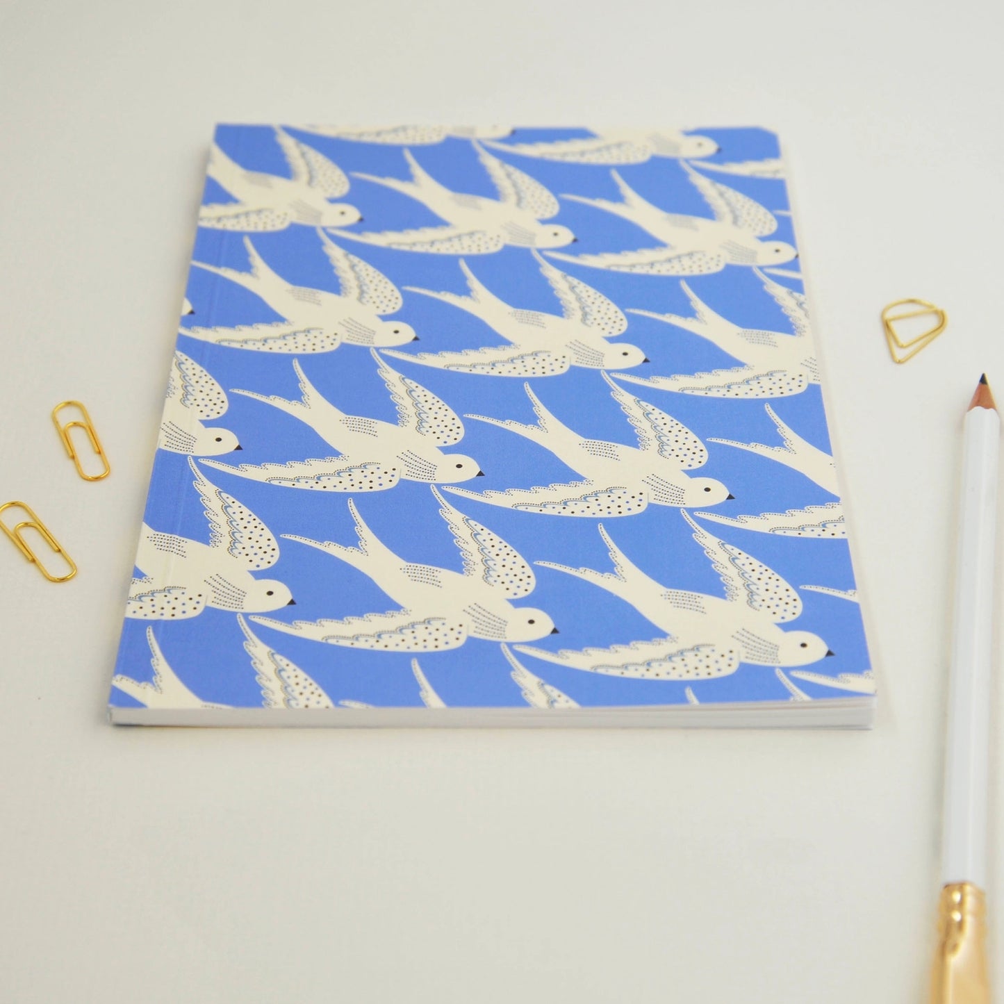 Birds in Blue A5 Notebook
