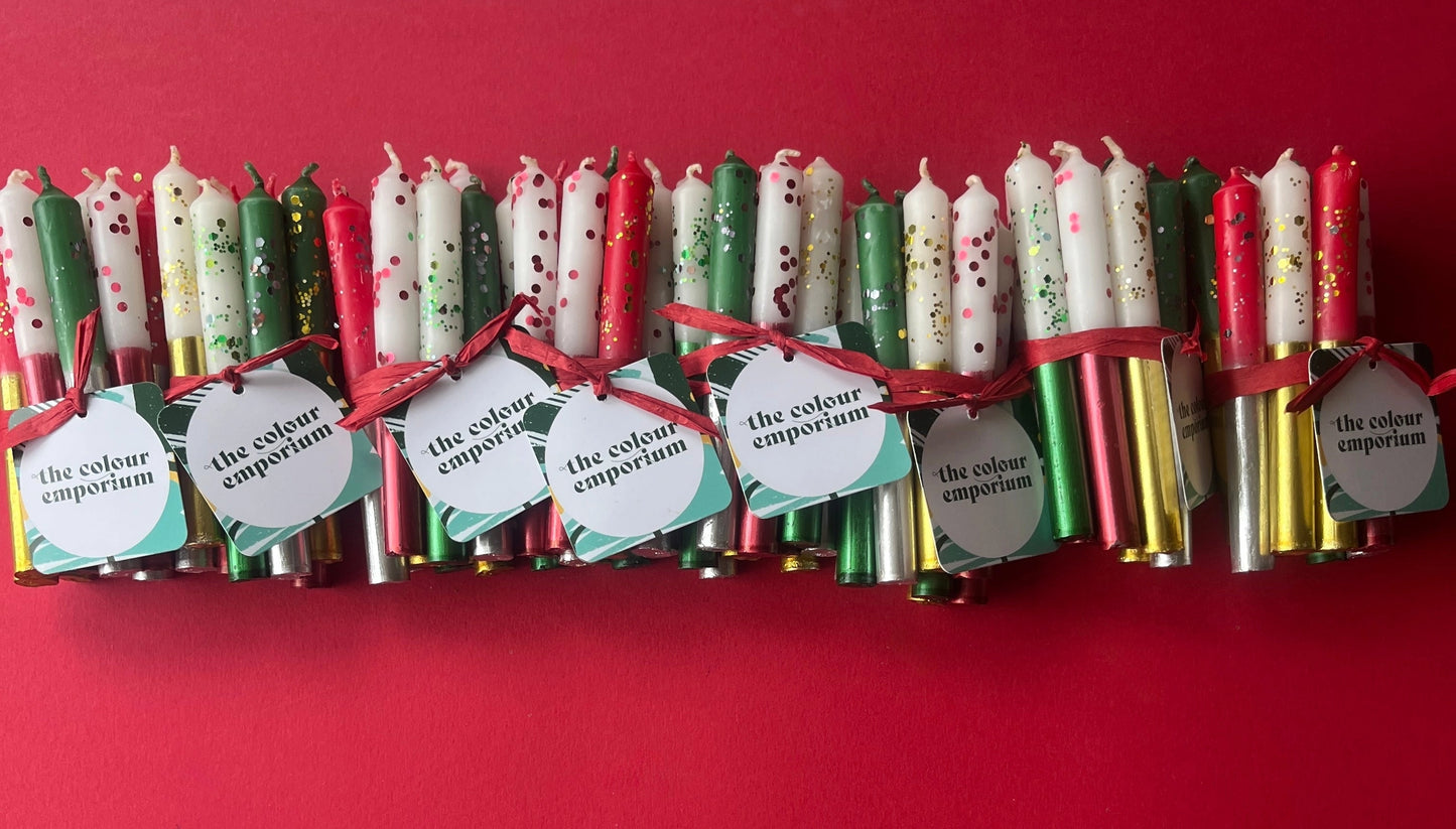 Mini Christmas Candles - bundle of 10