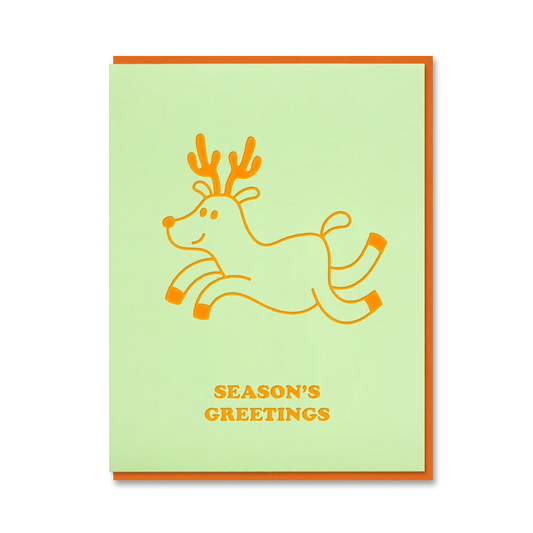 Reindeer Season's Greetings Card
