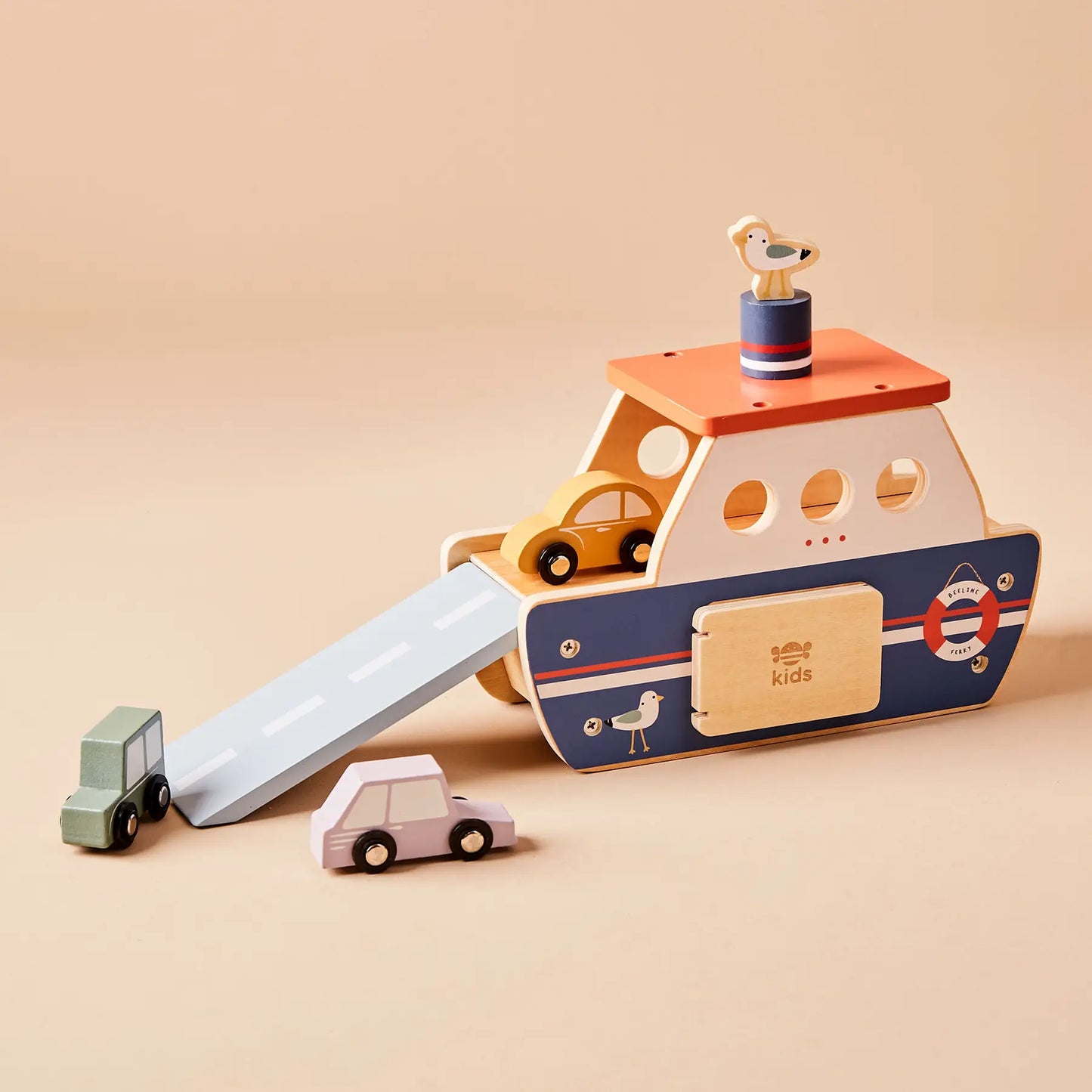Wooden Ferry Toy Playset with Cars
