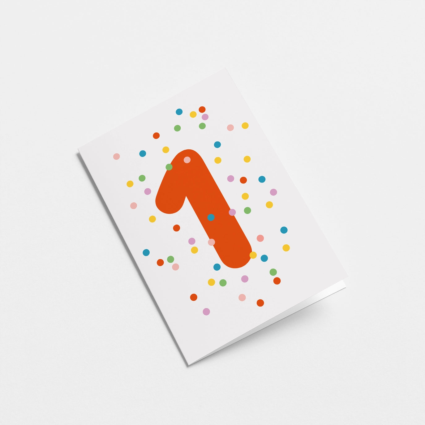 Confetti Numbers Greetings Card - No.1