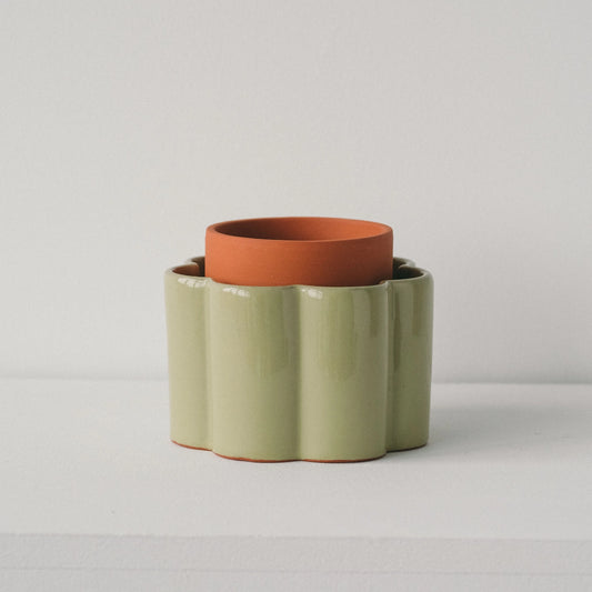 Paula - Green Self Watering Pot