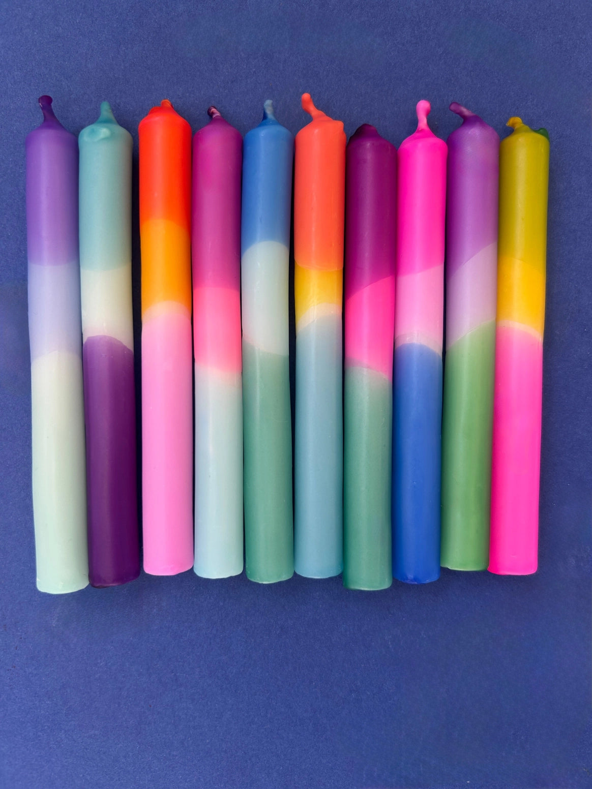 Mini Dip Dye Candles - bundle of 10