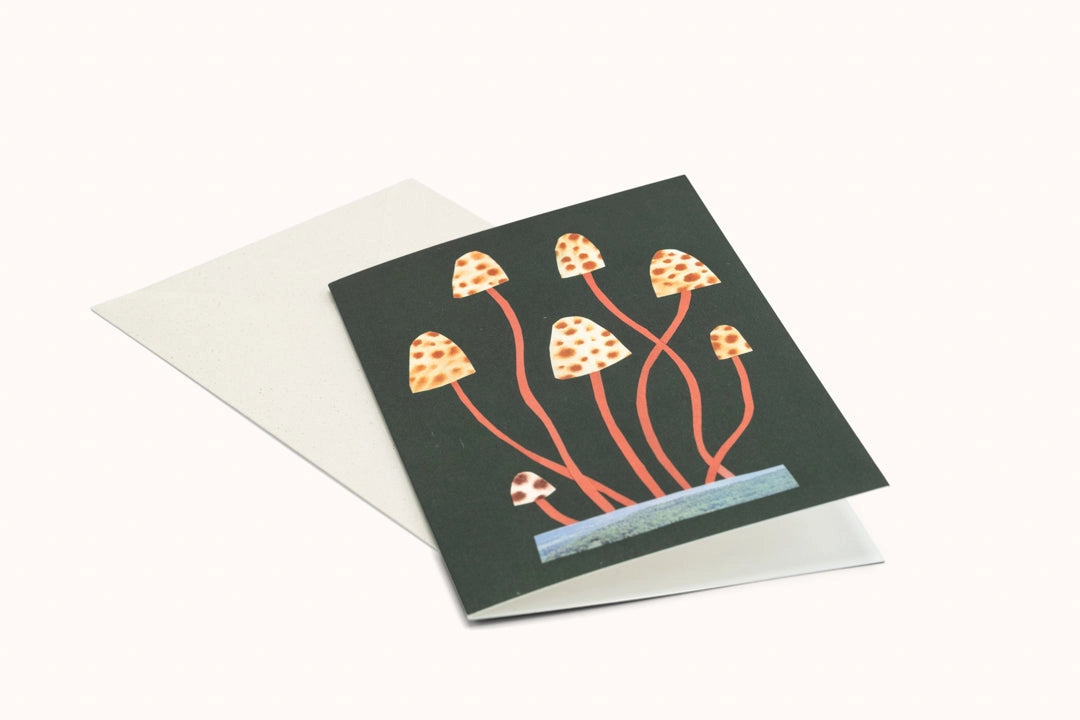 Spotty Mushroom Greetings Card