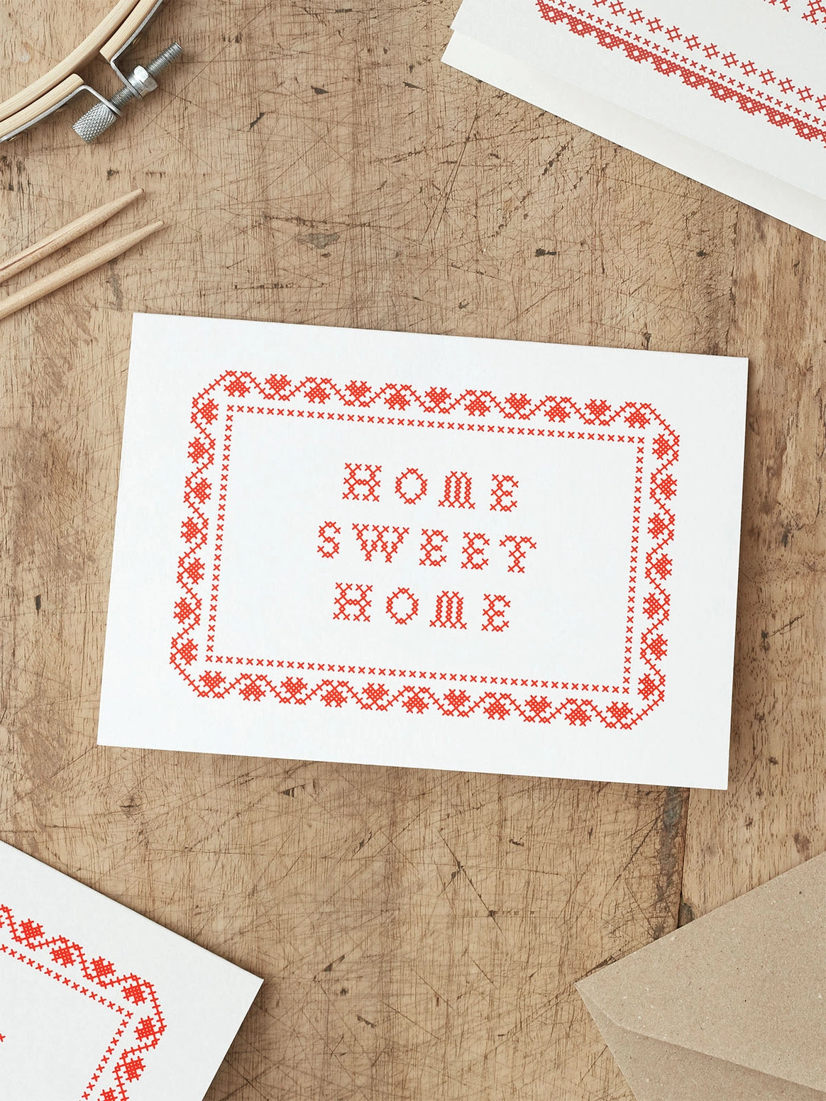 Home Sweet Home Cross Stitch Card