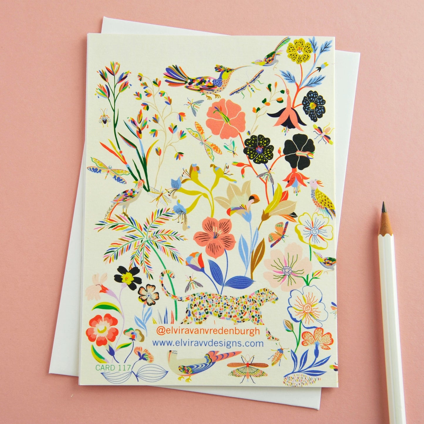 Leopard in Wonderland Greetings Card