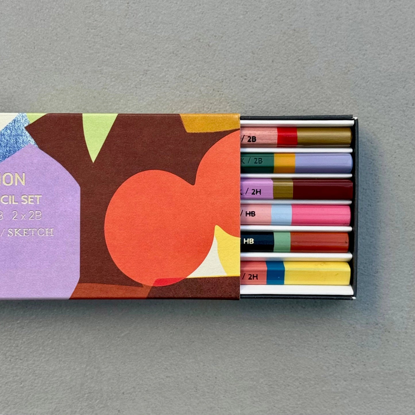Abstract Collage Collage Assemblage - 6 Piece Pencil Set