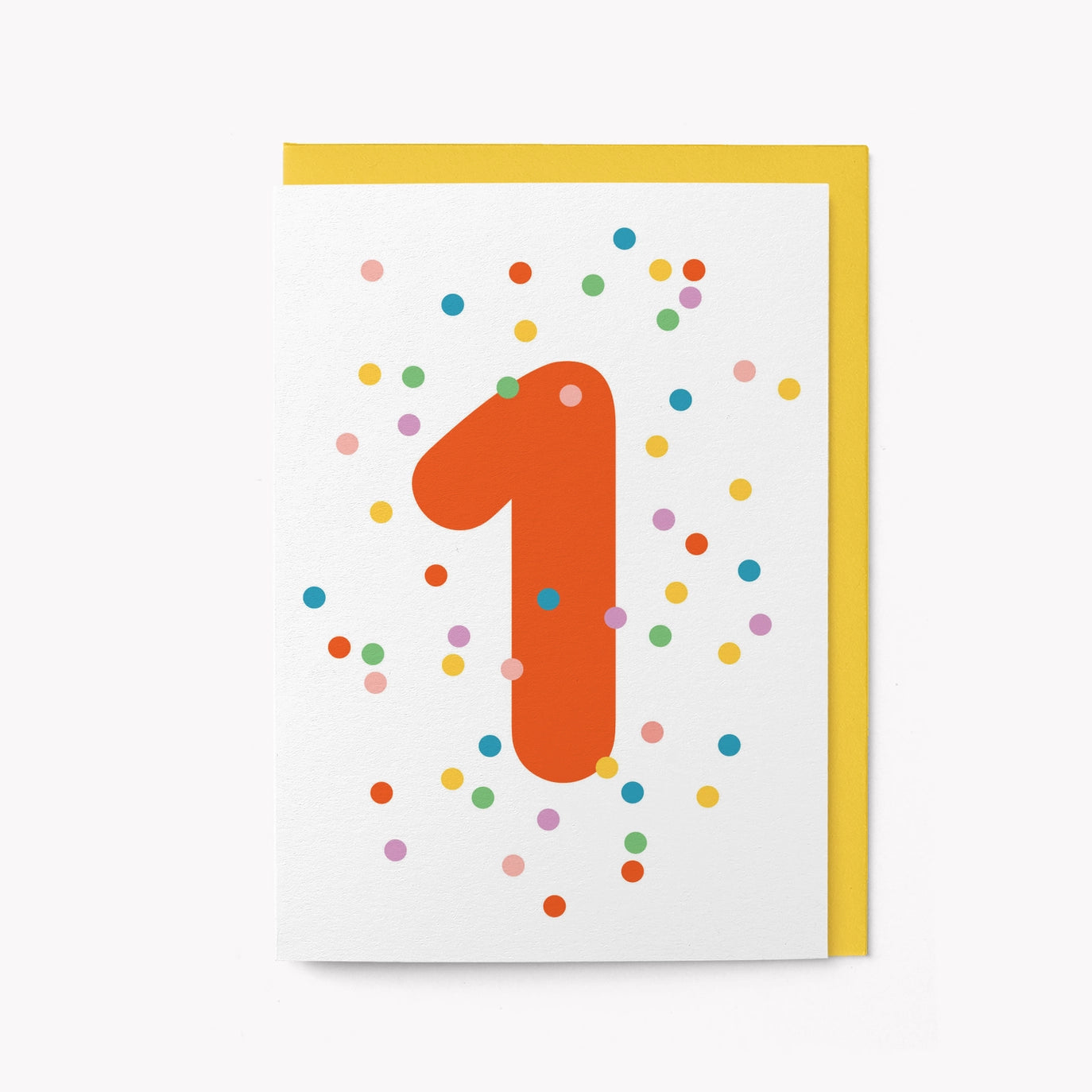 Confetti Numbers Greetings Card - No.1