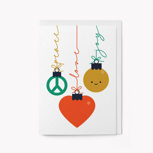 Peace, Love & Joy - Christmas Card
