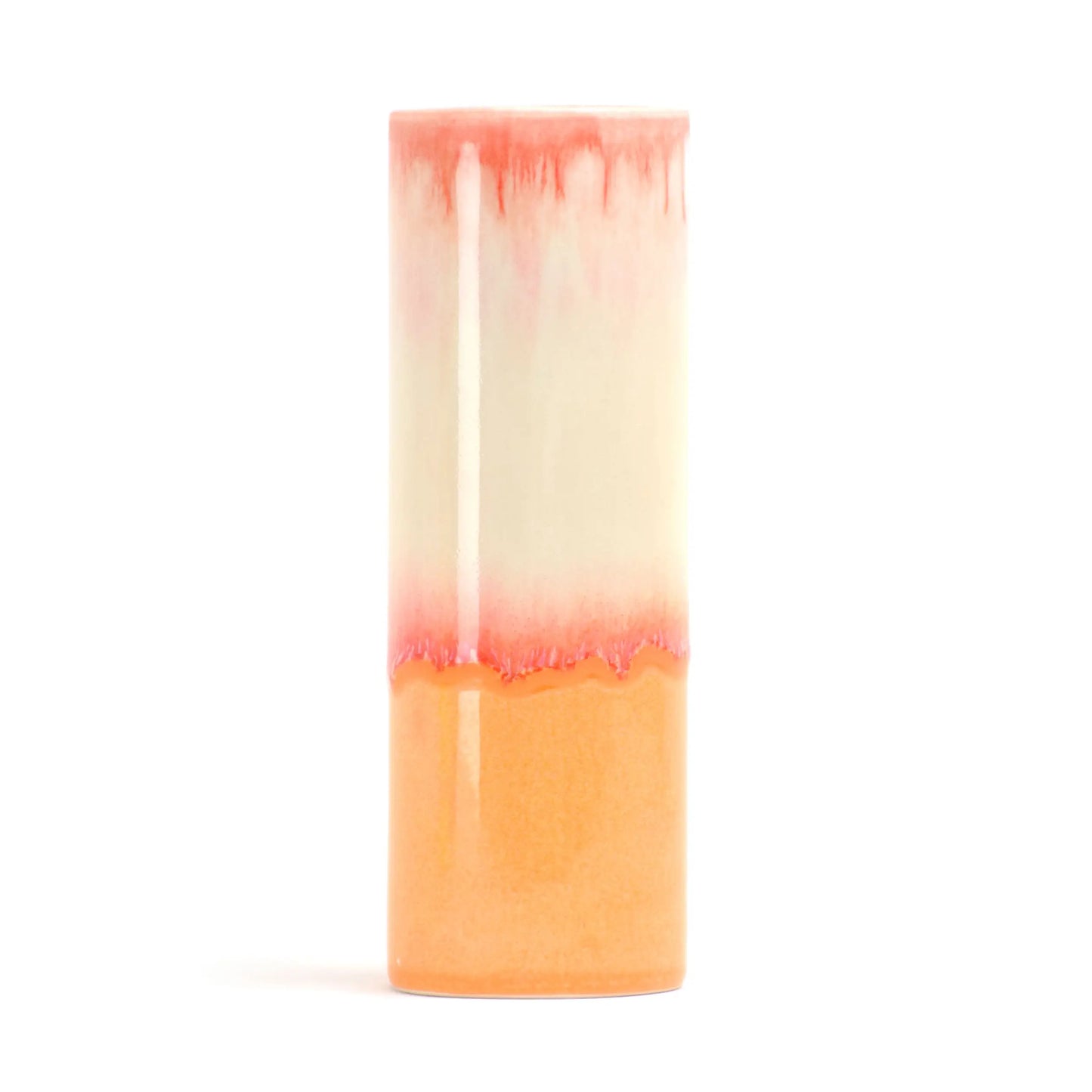 Cylinder Vase in Pink and Orange