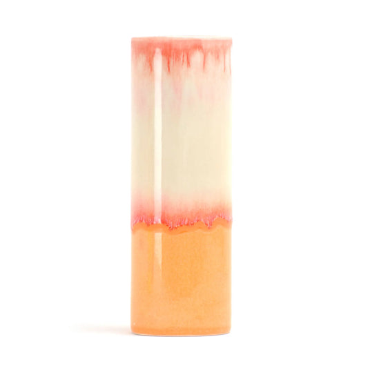 Cylinder Vase in Pink and Orange