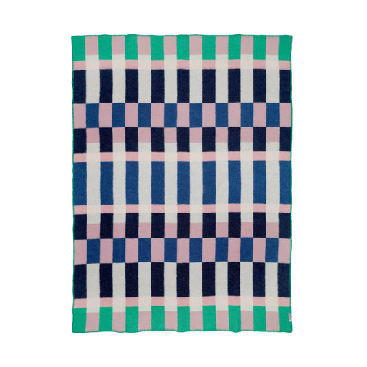 Wool Throw Blanket: Studie Cobalt
