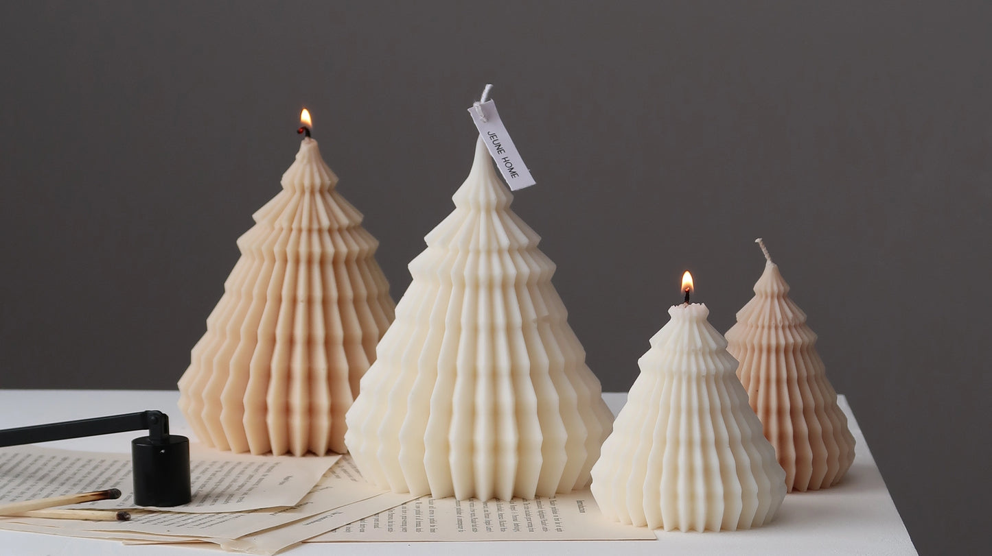 Origami Christmas Tree Candle
