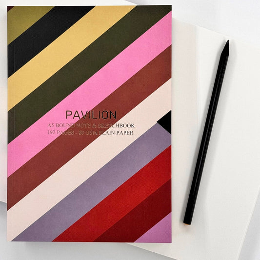 Festival Striped A5 Buckram Notebook
