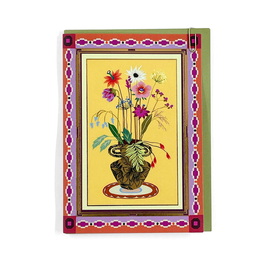 Floral Botanical Bouquet Decorative Border Greeting Card